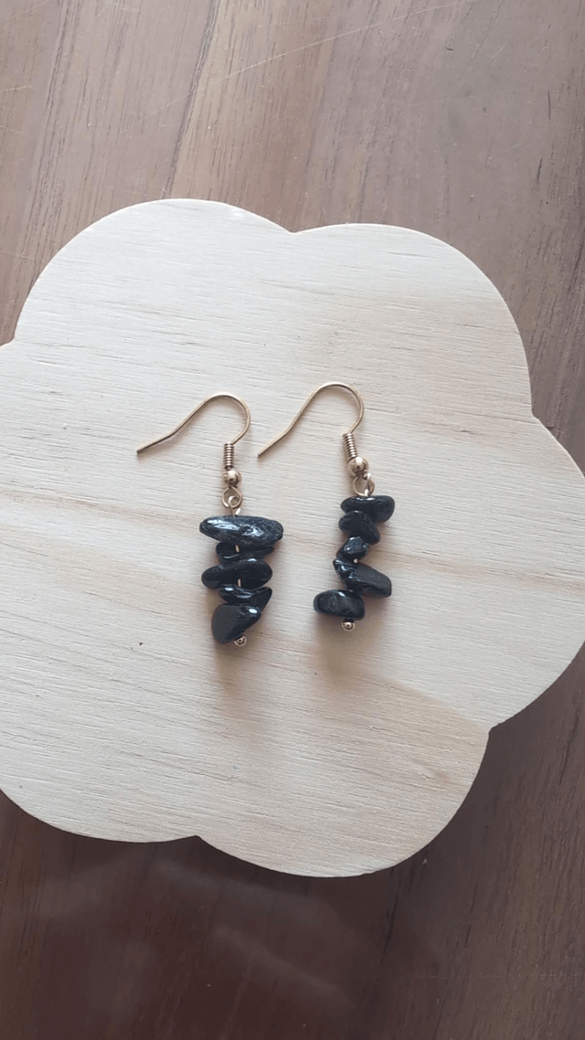 Boucles d'oreilles Tourmaline doré 
