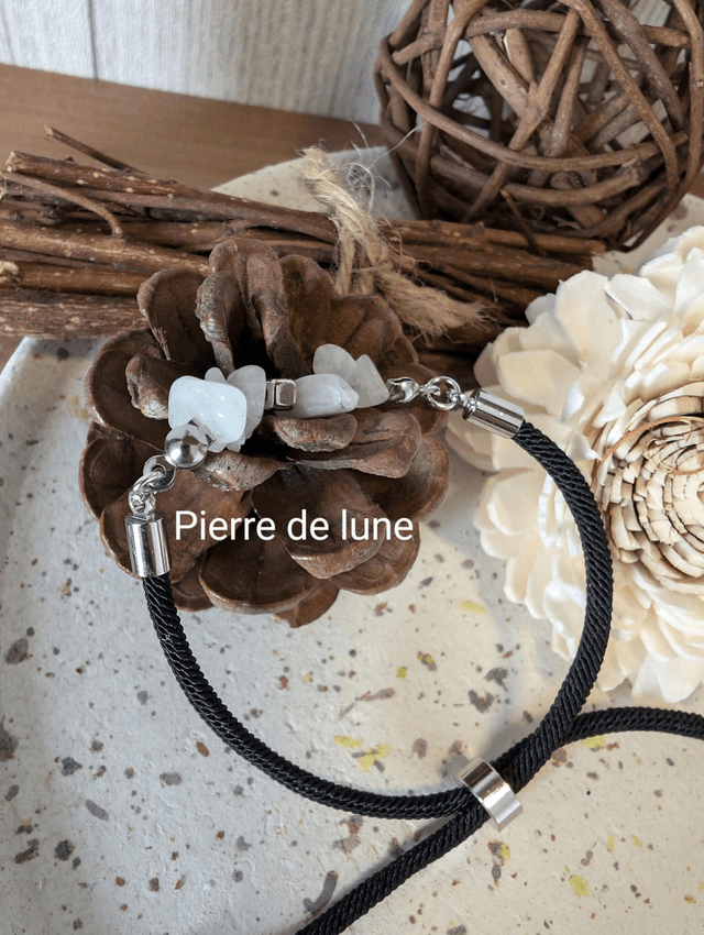 Bracelet cordon Chips aventurine verte 