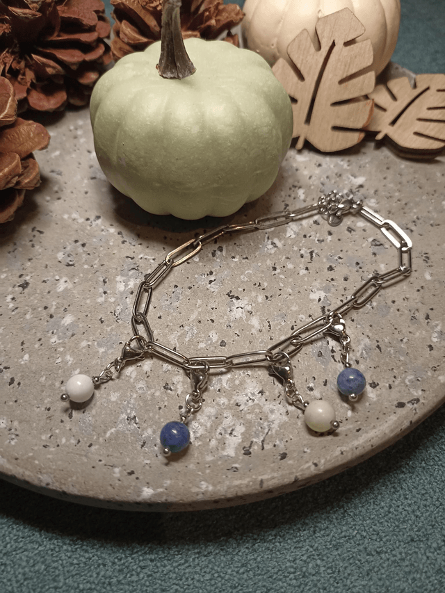 Bracelet+ 4 charms perles au choix 