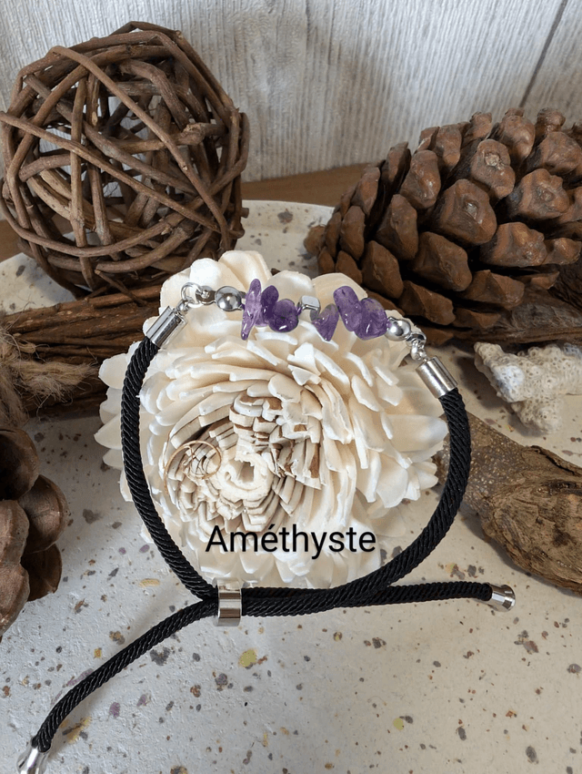 Bracelet cordon Chips aventurine verte 