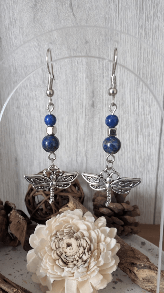 Boucles d'oreilles lapis-lazuli 