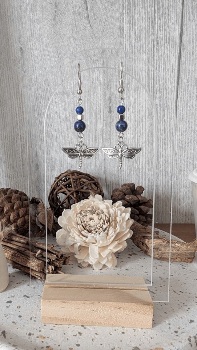 Boucles d'oreilles lapis-lazuli 
