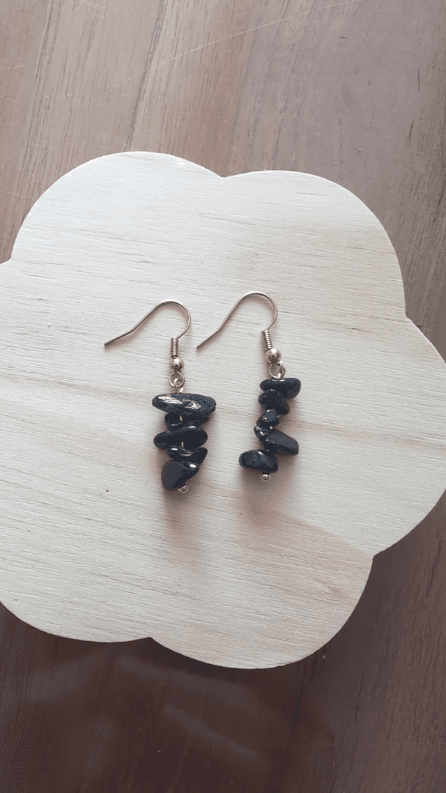 Boucles d&#039;oreilles Tourmaline doré 