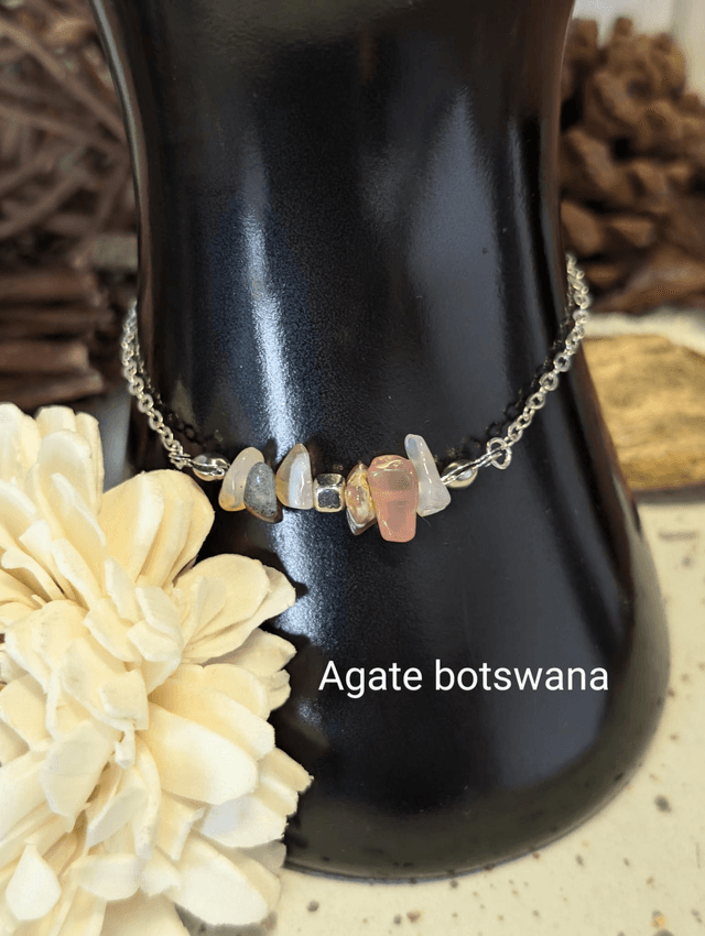 Bracelet Pierre Chips agate botswana 