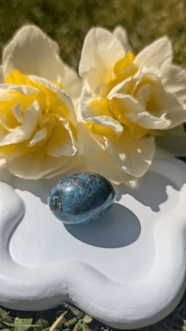Pierre roulée Apatite bleu 