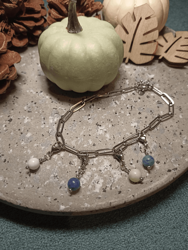 Bracelet+ 4 charms perles au choix 