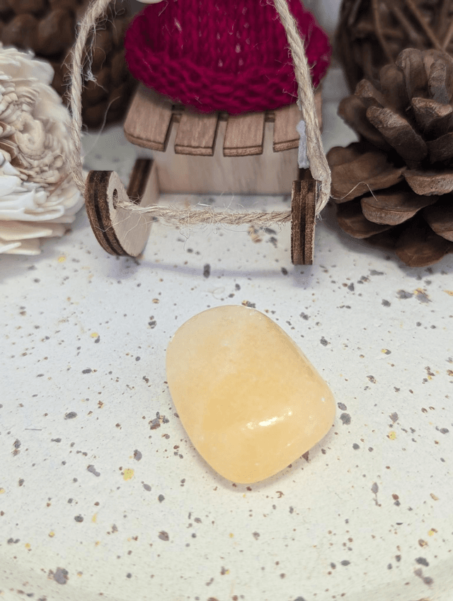 Pierre roulée calcite orange 