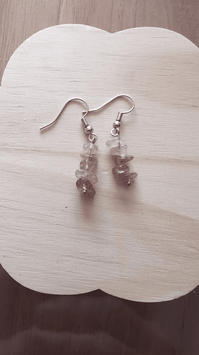 Boucles d&#039;oreilles Quartz fraise 