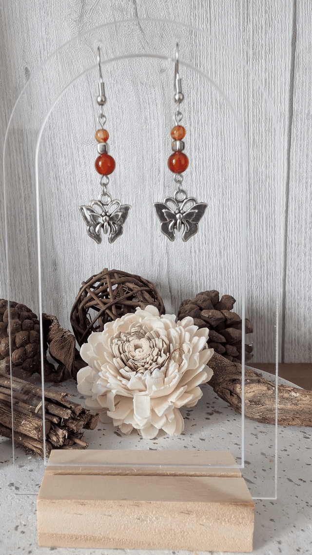 Boucles d&#039;oreilles Cornaline 
