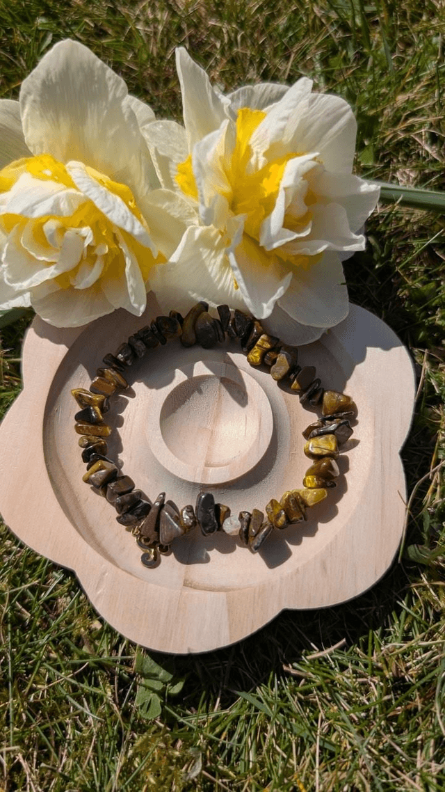 Bracelet chips œil de tigre 
