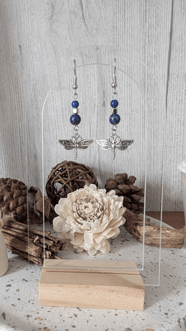 Boucles d&#039;oreilles lapis-lazuli 
